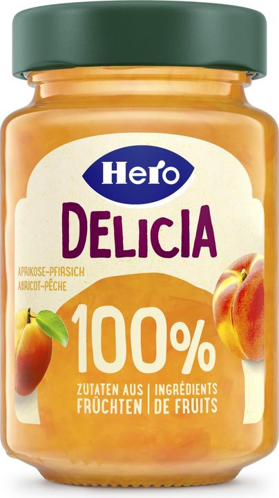 Hero Pâte à tartiner Delicia abricot-pêche 280 g (470 g)