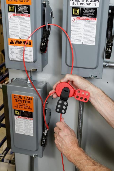 Actual product image Brady Safelex universal cable locking system, with 3 m nylon cable (1 set)