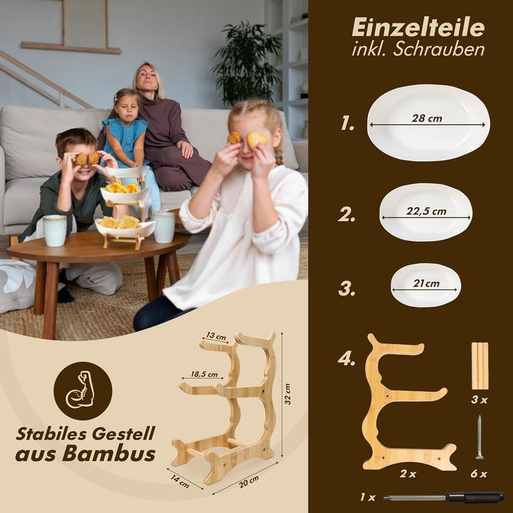 Immagine prodotto Vaneja 3-stöckige Obst-Etagere