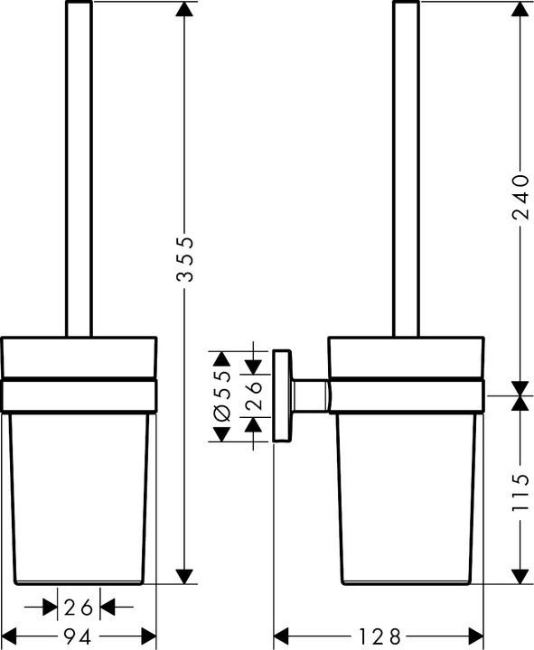 Actual product image hansgrohe Logis Universal Toilettenbürstenhalter Wandmontage