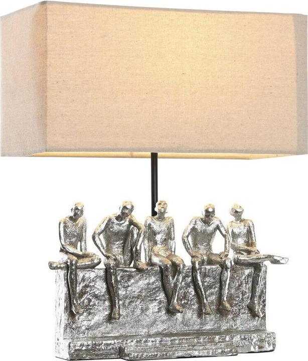 Produktbild DKD Home Decor Desk lamp 36 x 21,5 x 43 cm Silver Beige Metal Resin 220 V 50 W