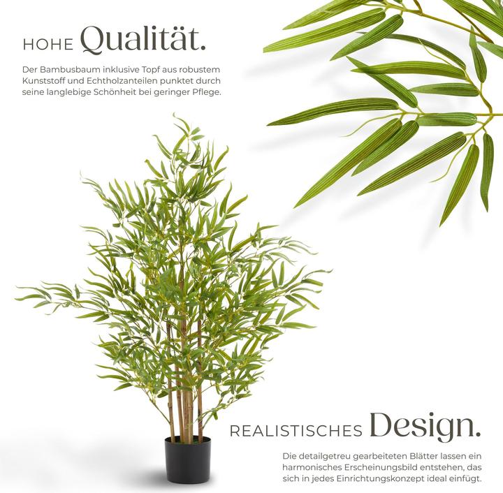 Actual product image tectake Bambusbaum Bambosa (120 cm)