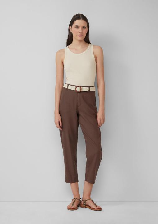 Actual product image S.Oliver Hose Cropped Chino aus Leinenmix mit geflochtenem Gürtel (36)