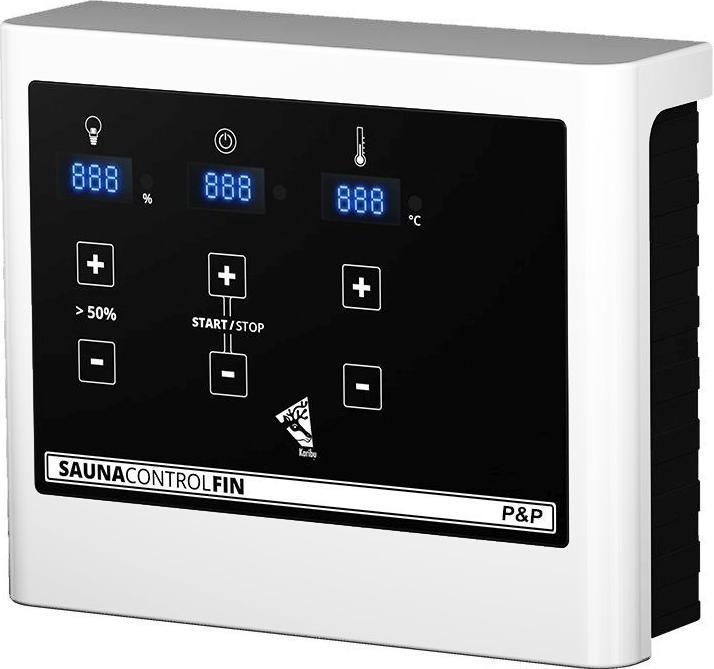Image du produit Karibu Sauna Eupin entrée frontale, couronne (Contrôle externe Plug & Play 3,6 KW)