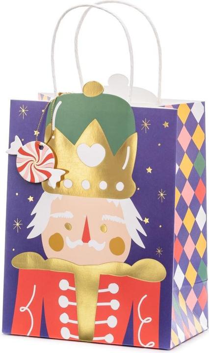Actual product image Partydeco Gift bag Nutcracker, mix, 18x25x10.5cm (1 pkt / 1 pc.) (1 Piece)