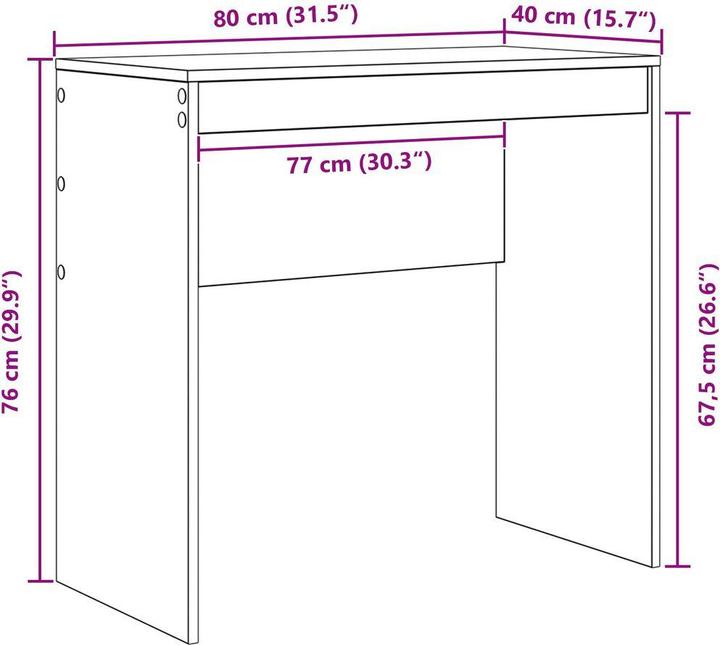 Actual product image vidaXL Kompakter Schreibtisch