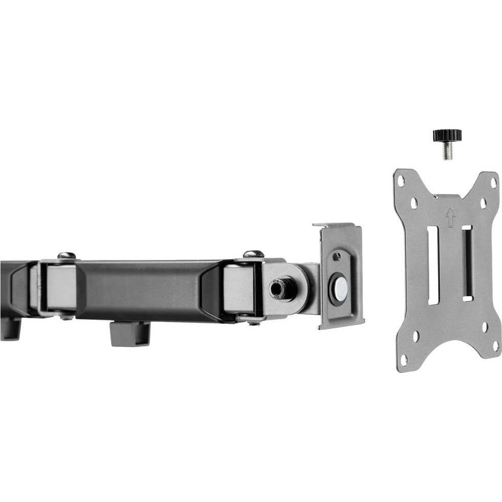 Thumbnail - myWall Vollbeweglicher Tischhalter für 2 Flachbildschirme (Tisch, 32.01"), Monitor Halterung, Schwarz, Silber
