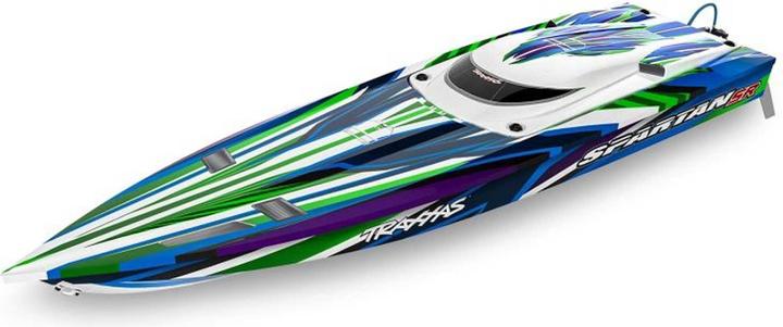 Image du produit Traxxas BOAT SPARTAN SR 1037mm 1:10 EP RTR GREEN TQi 2.4GHz SANS chargeur et SANS accu