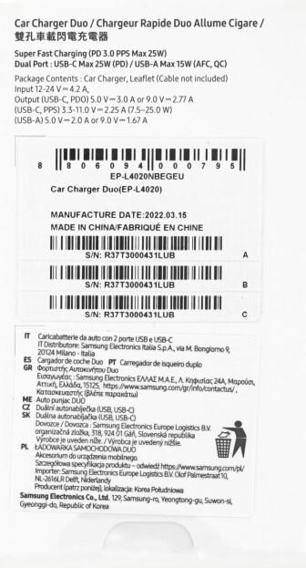 Image du produit Samsung Chargeur de voiture double