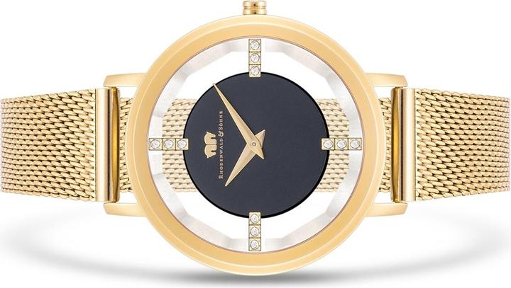 Actual product image Ladies Quartz Watch Lucrezia Stainless Steel Yellow Gold - 33698 (Analogue wristwatch, 36 mm)