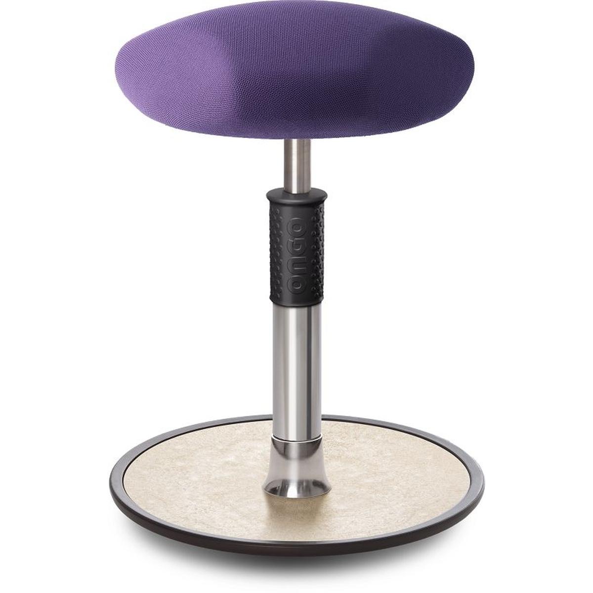 Ongo, Bürostuhl, Sitz- Stehhocker Free Regular Triangel Gestrick Lila chrom /cremeweiss