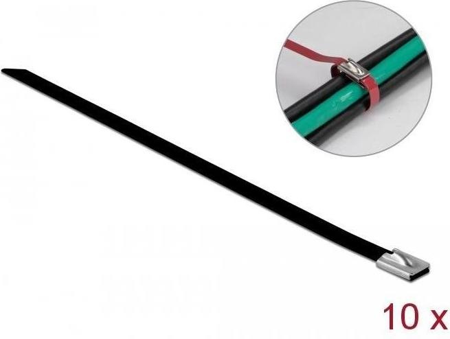 Actual product image Delock Stainless steel cable tie 500x7,9 10pcs. (Metal cable ties, 500 mm, 10 pcs.)