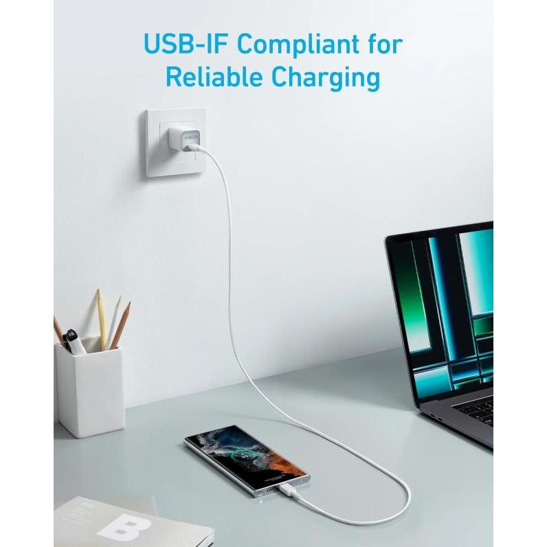 Thumbnail - Anker CABLE 322 USB-C A USB-C 1,8M 60W BLANCO (1.80 m), USB Kabel