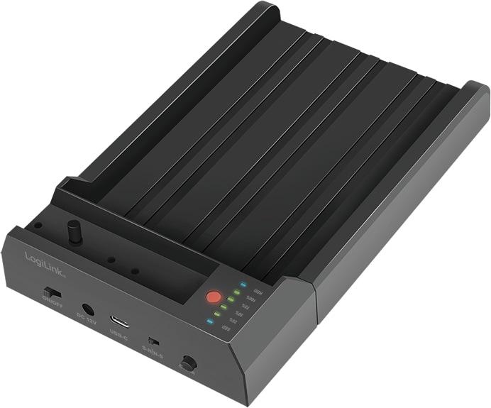LogiLink USB 3.2 Gen 2 Quickport, 2-Port, für SATA HDD/SSD und M.2 NVMe SSD (USB-C, 2 Ports)