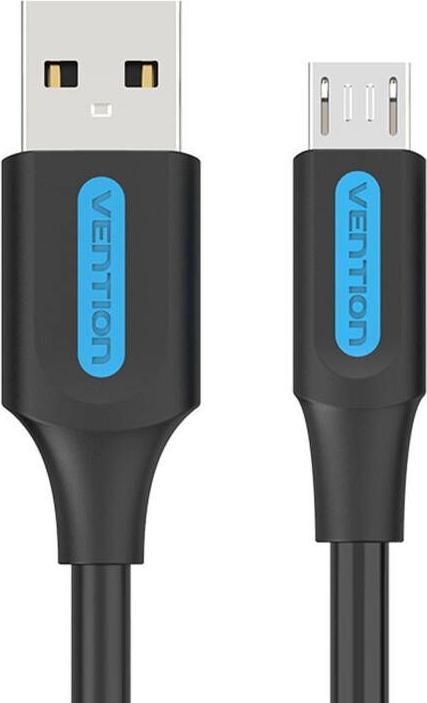 Actual product image Vention USB 2.0 A to Micro-B 3A cable 0.5m COLBD black (0.50 m, USB 2.0)