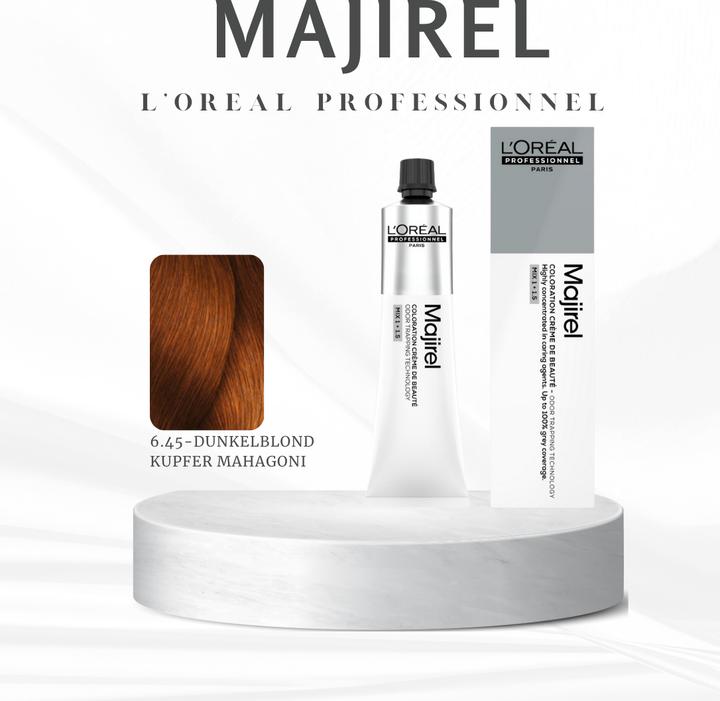 Immagine prodotto L'Oréal Professionnel L'Oréal Majirel 6,45 Dunkelblond Kupfer Mahagoni 60 ml (6,45 Biondo scuro Rame Mogano)