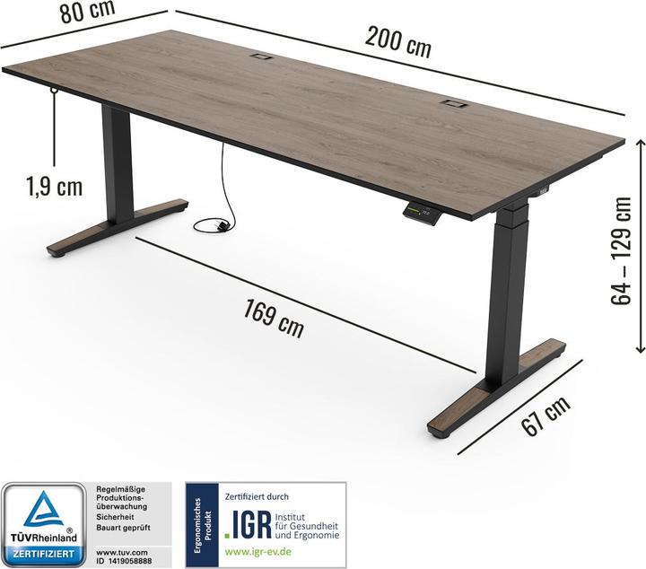 Immagine prodotto Yaasa Desk Expert (200 x 80 cm)