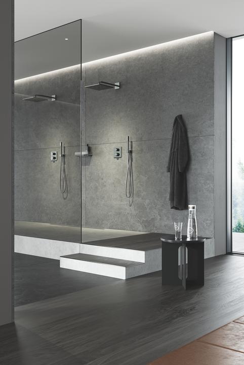 Actual product image Grohe Wall connection elbow Euphoria Cube 1/2inch, with wall shower holder hard graph