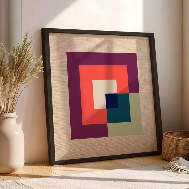 Wallxpert Vektra Decorative Framed Canvas Painting (74 x 74 cm)