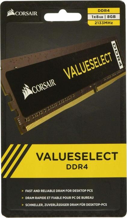 Actual product image Corsair value select (1 x 8GB, 2133 MHz, DDR4-RAM, DIMM)