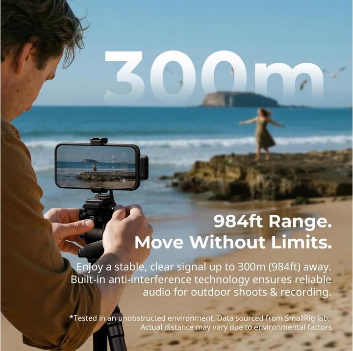 Actual product image SmallRig 5715 S70 Wireless Microphone with Multi-Device Compatibility (Black)