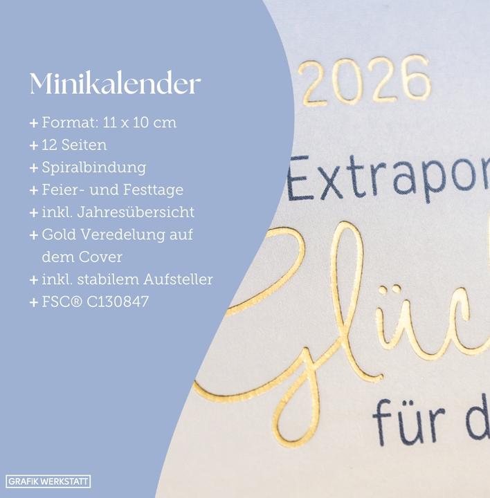 Produktbild Mini-Kalender 2026 Eine Extraportion Gl