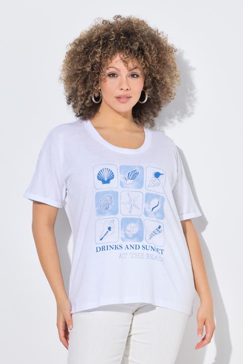 Produktbild Ulla Popken T-Shirt, Meerestiere, Oversized, Rundhals, Halbarm (62)