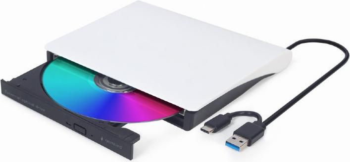 Gembird Externes USB-DVD-Laufwerk schwarz-weiss (Graveur de DVD)