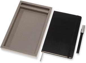 Produktbild Moleskine Set Notizbuch, Large/A5, schwarz + Kugelschreiber (A5, Liniert, Harter Einband)