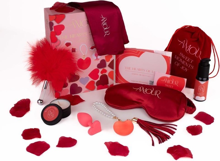 Actual product image Dreamtoys DREAM TOYS SET Amour The Hearts of Love Happy Heart wibrator w kształcie serca + korek analny S + p