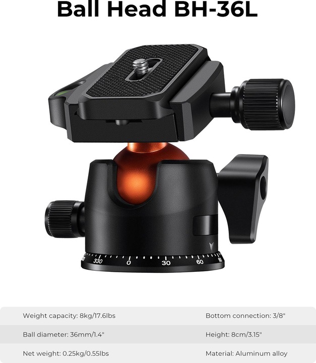 Immagine prodotto K&F Concept Treppiede K254C2+BH-36L
