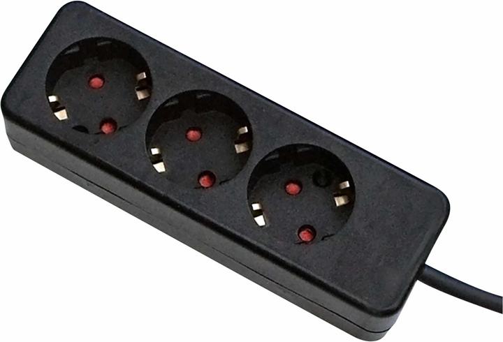 Produktbild Gebro 106145 Steckdosenleiste 3fach Schwarz Schutzkontakt 1 St. (3x, CEE 7/3, 5 m)