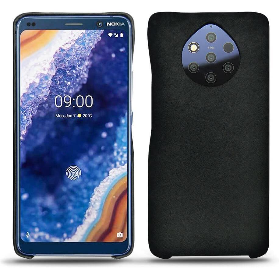 Noreve Lederschutzhülle (Nokia 9 PureView), Smartphone Hülle, Schwarz
