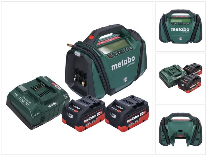 Metabo AK 18 Multi Compresseur sur batterie 18 V 11 bar + 2x batterie 5,5 Ah + chargeur