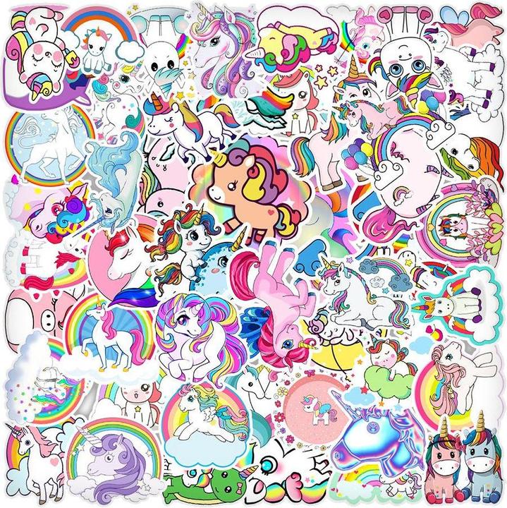 Actual product image JTI Pack with stickers - Unicorns