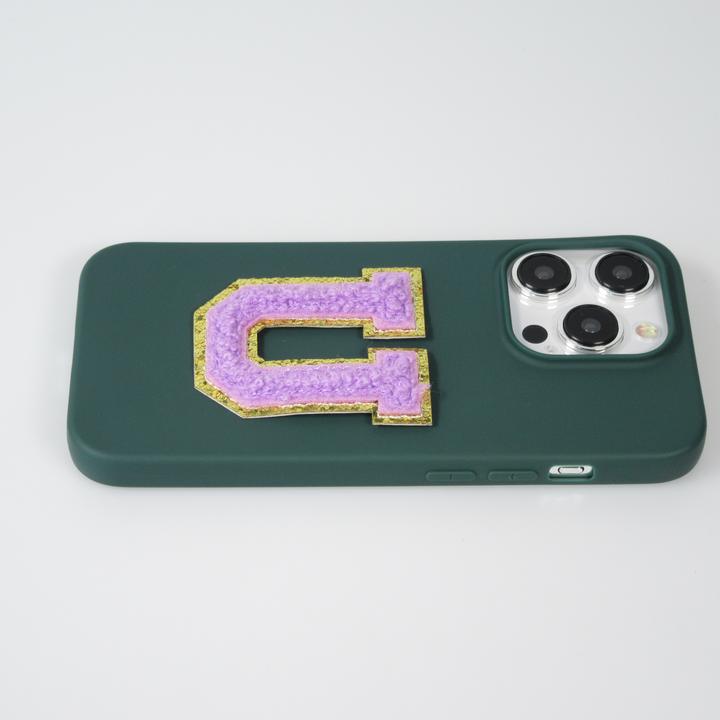 Produktbild PhoneLook Sticker Aufkleber für Handy/Tablet/Computer 3D gestickt Violett Buchstabe C