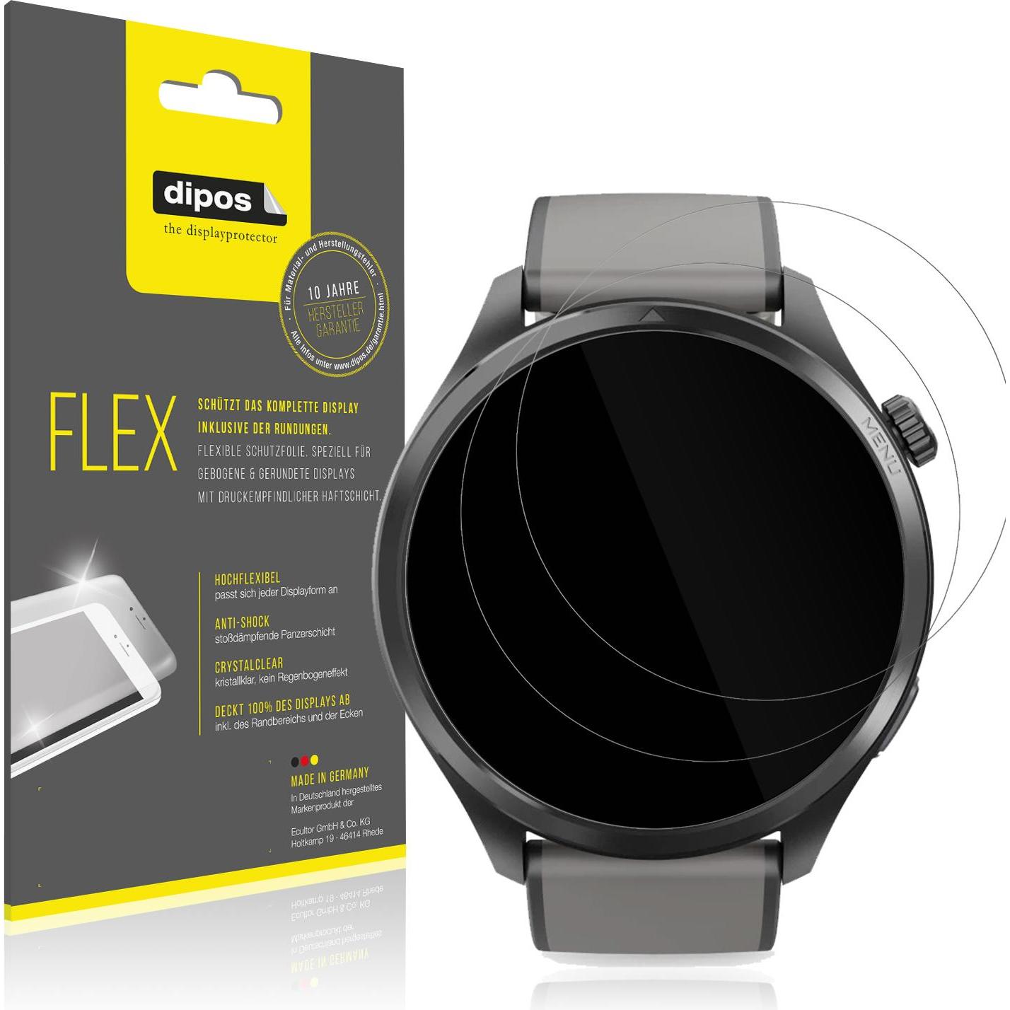 Dipos 3D Full Cover Schutzfolie, Smartwatch Schutzfolie, Transparent