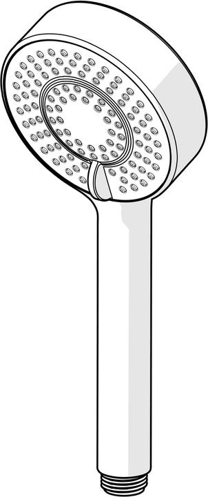 Produktbild Hansa Hansabasicjet Handbrause, Anti-Kalk-Technik, Durchmesser 95 mm, Eco-Durchfluss, 3-strahlig, 44 (3 Strahlarten, 18 l/min)