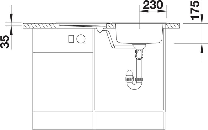 Actual product image Blanco Rondoset (Undermount sink, 46 cm, 46 cm)