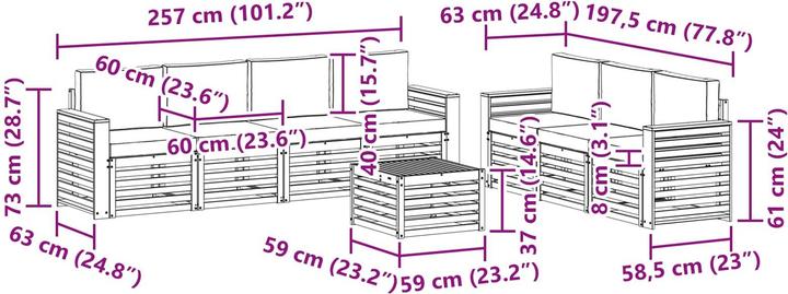 Produktbild vidaXL Outdoor-Sofa