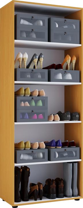 Produktbild VCM Holz Grosser Schuhschrank Vandol mit Drehtüren (70 x 40 x 178 cm)