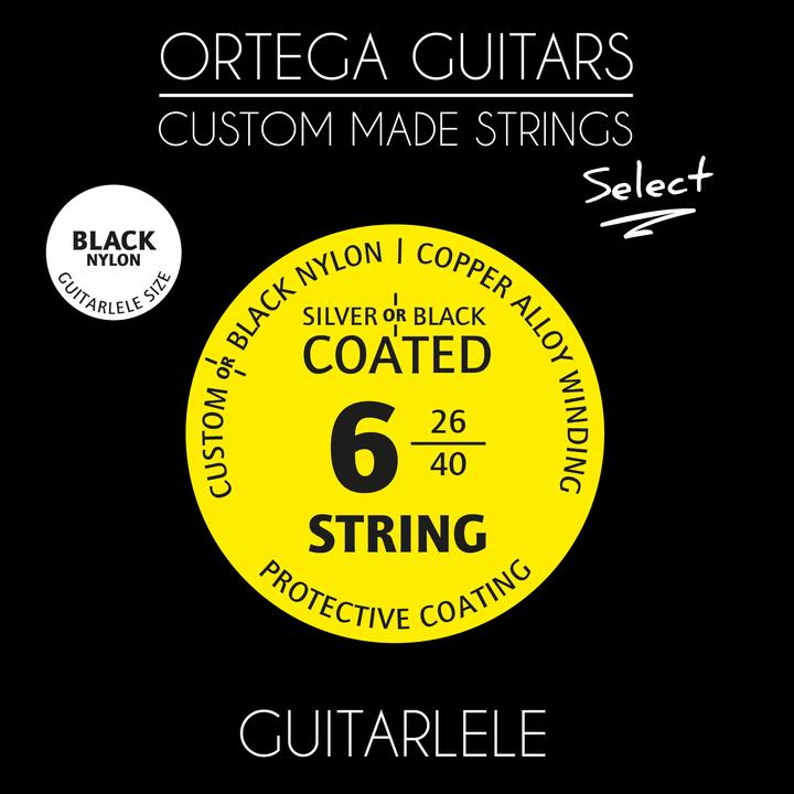 Produktbild Ortega Guitarlele Nylon Saiten - schwarz coated (Ukulele, Gitarre)
