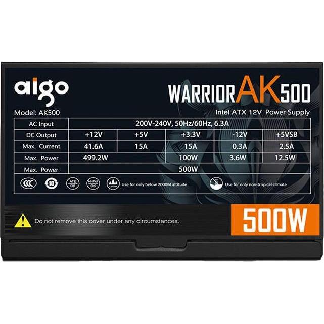 Thumbnail - Darkflash Tech 500W Darkflash Power Supply (AK500) (500 W), PC Netzteil, Schwarz