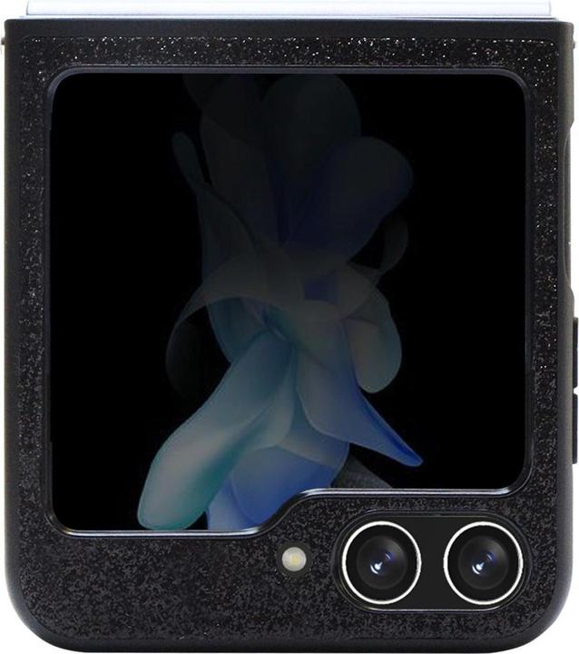 Actual product image Guess Glitter Flakes Case for F731B Samsung Galaxy Z Flip5 - black (Samsung Galaxy Z Flip5)