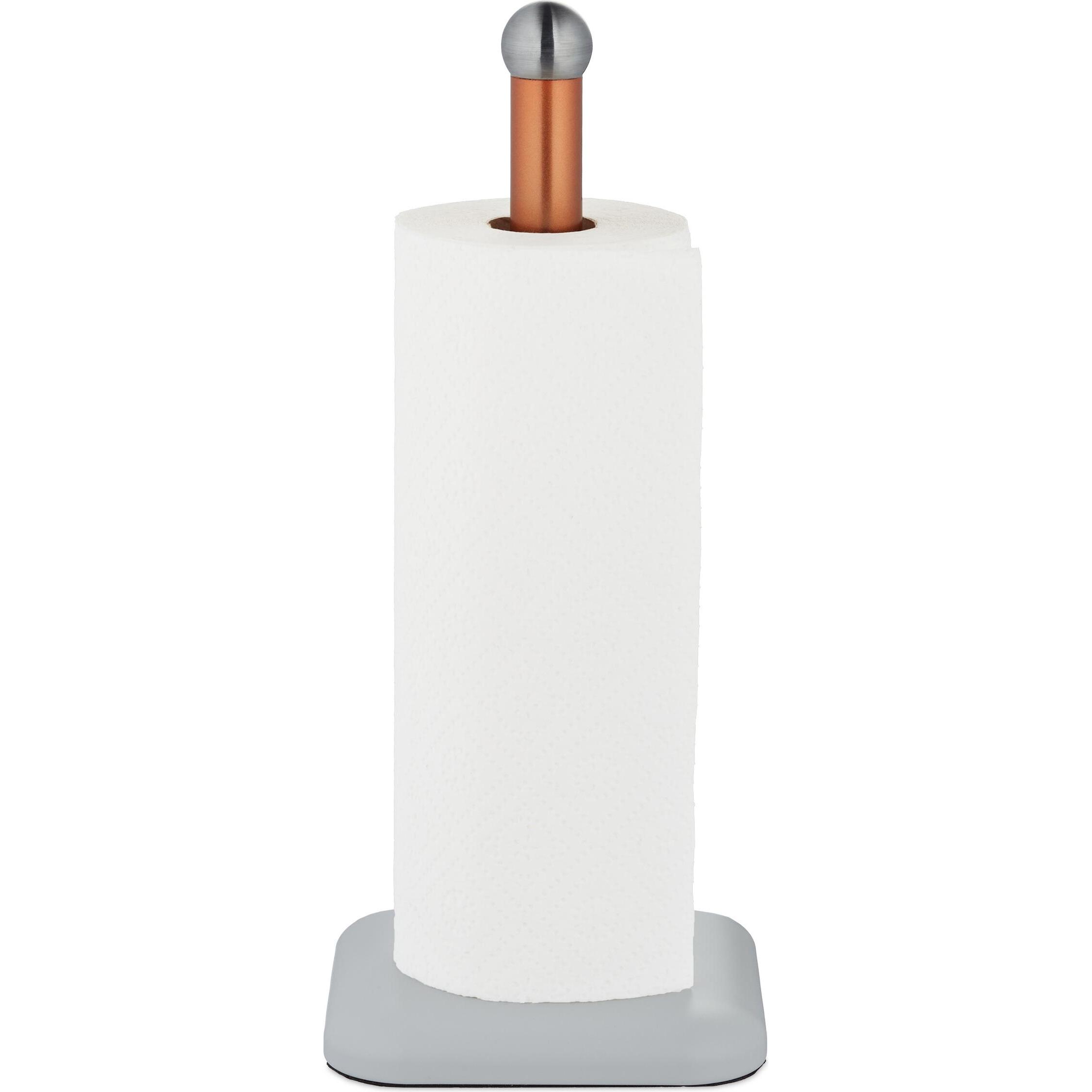 Relaxdays Küchenrollenhalter, Küchenrollenhalter, Weiss
