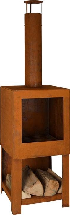 Produktbild Esschert Design Terrassenofen mit Holzlager, Rostbraun