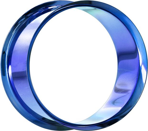 Immagine prodotto Star Piercing Tunnel svasato con rivestimento in titanio blu scuro (Acciaio chirurgico 316L, senza ottone)