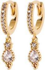 Actual product image Lara Gold Plated Creoles - Zirconia (Matériel exacte)