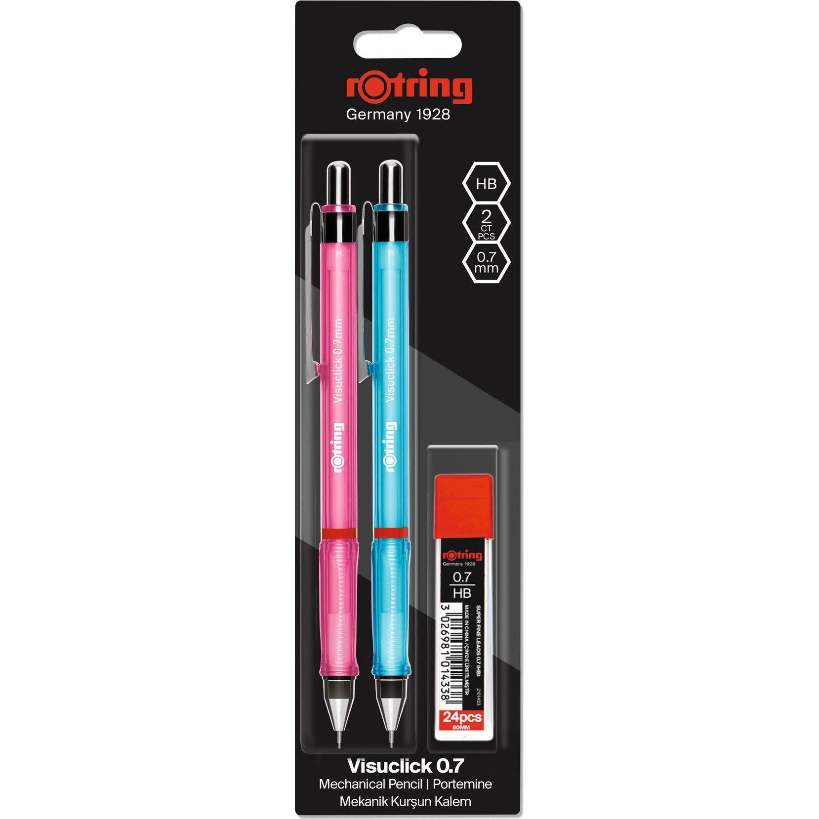 Thumbnail - Rotring, Bleistift, Feinminenstift Visuclick 0,5+Minendose (0.50 mm, HB, 2 x)