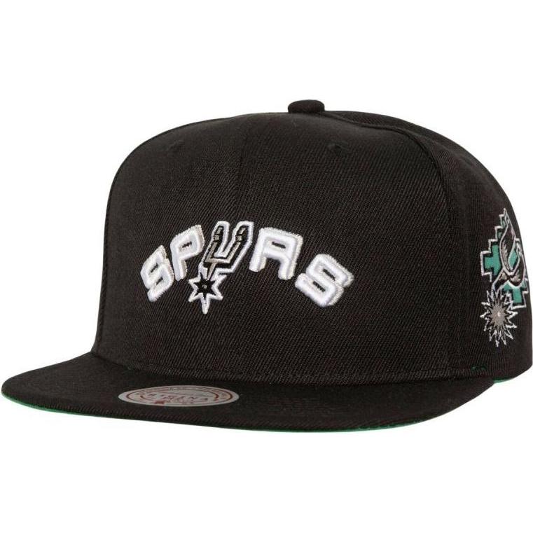 Mitchell & Ness, Cappellino, NBA San Antonio Spurs Triple Play Snapback-Kappe